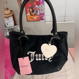 NEW Juicy Couture Retro Vibe Satchel Bag Black